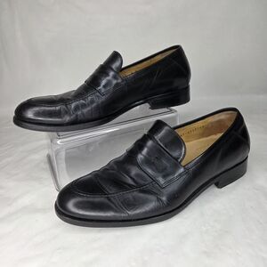 Cole Haan Pinch Penny Loafers Men 8W Black Leather Slip On Dress Shoes
